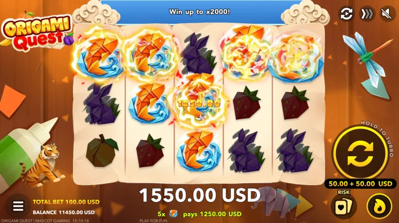 Origami Quest – velká výhra v základní hře